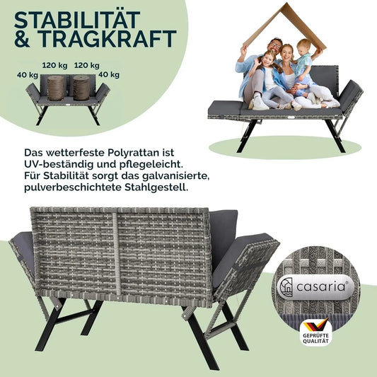 Havebænk i polyrattan