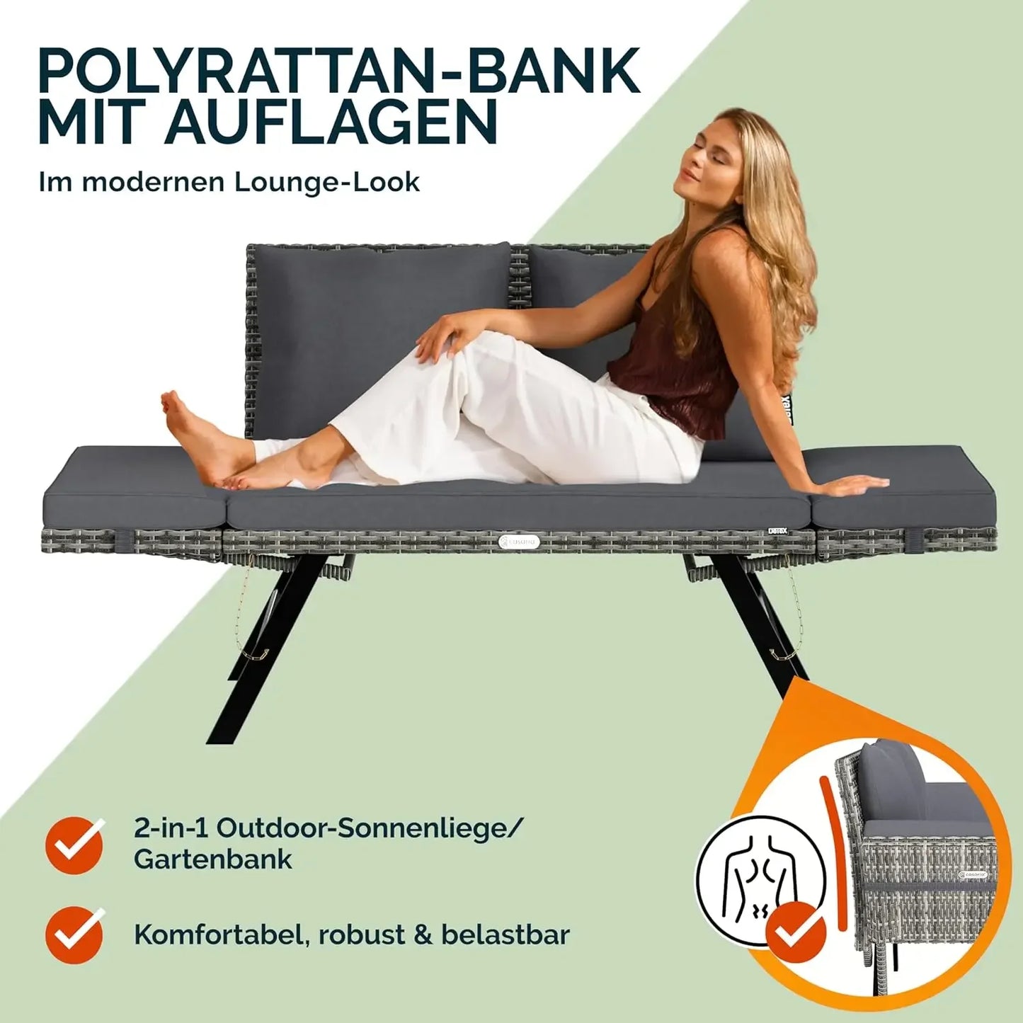 Polyrotan tuinbank