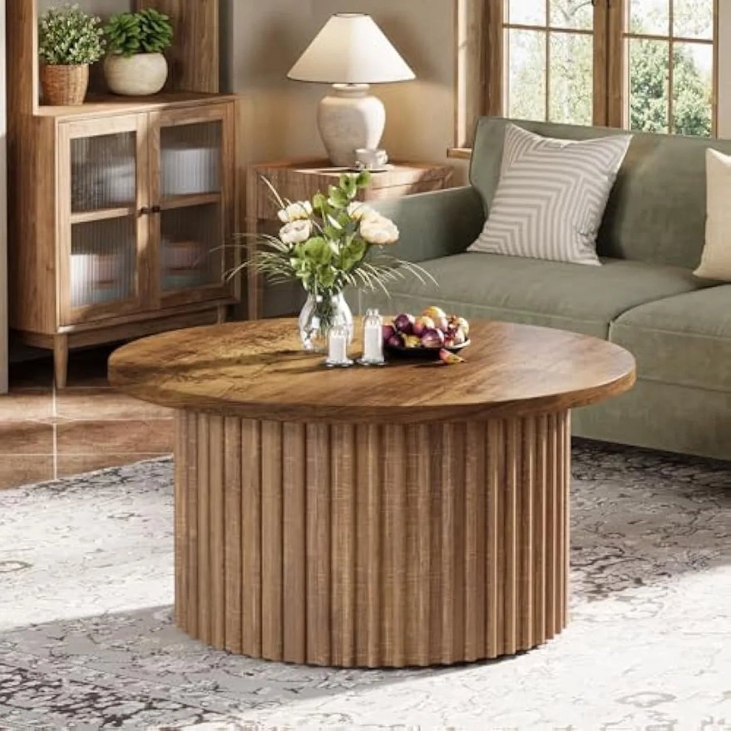 Ronde houten salontafel