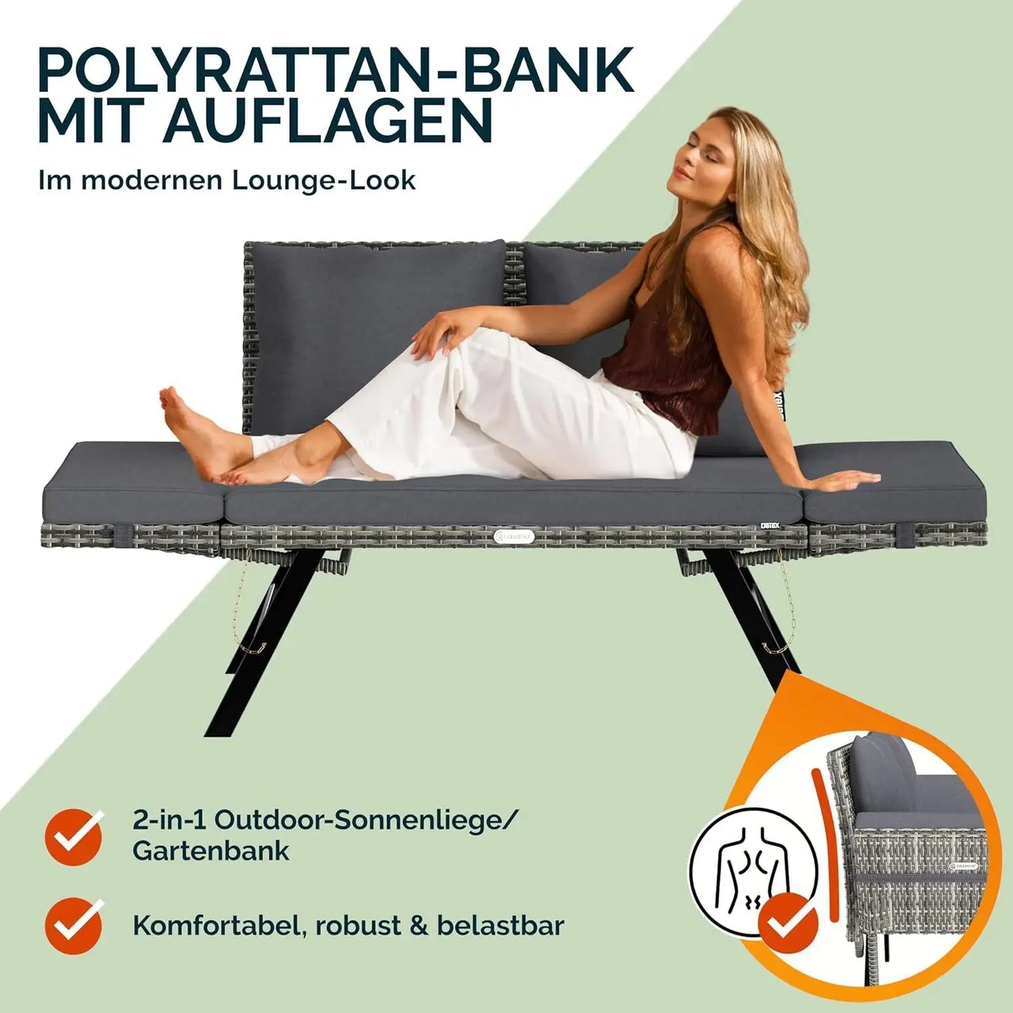 Polyrotan tuinbank