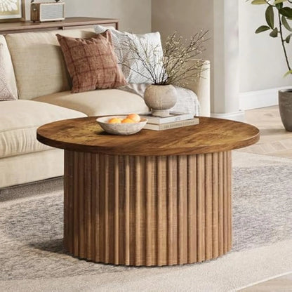 Ronde houten salontafel