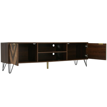 Moderne tv-tafel in houtlook 